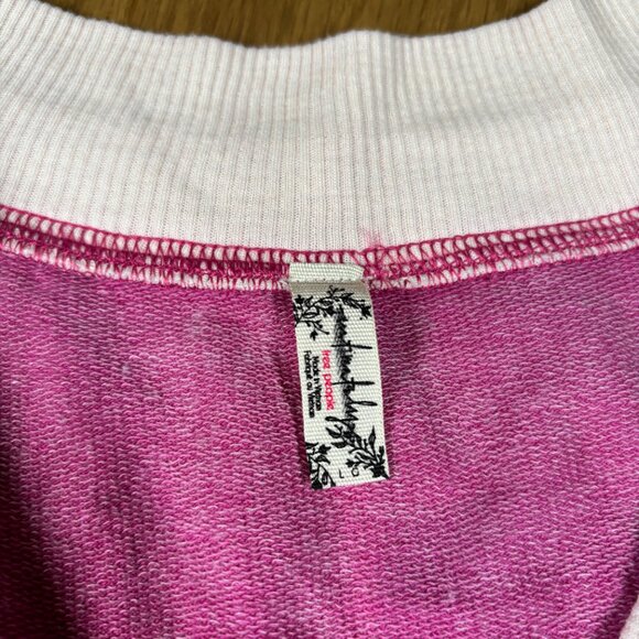 Free People Rib Trim V-Neck Bodysuit Pink Cotton Sleeveless – nWOT S - Picture 4 of 7